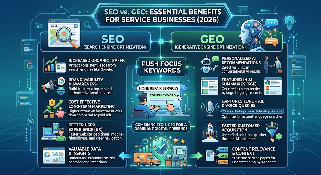 Benefits of SEO & GEO for Service Businesses in 2026