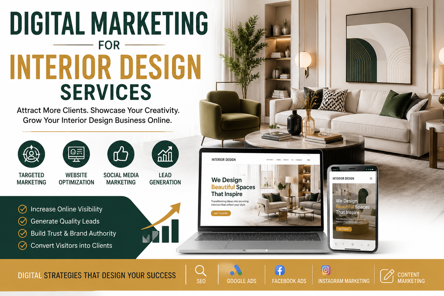 7 Powerful Digital Marketing for Interior Design Services Benefits